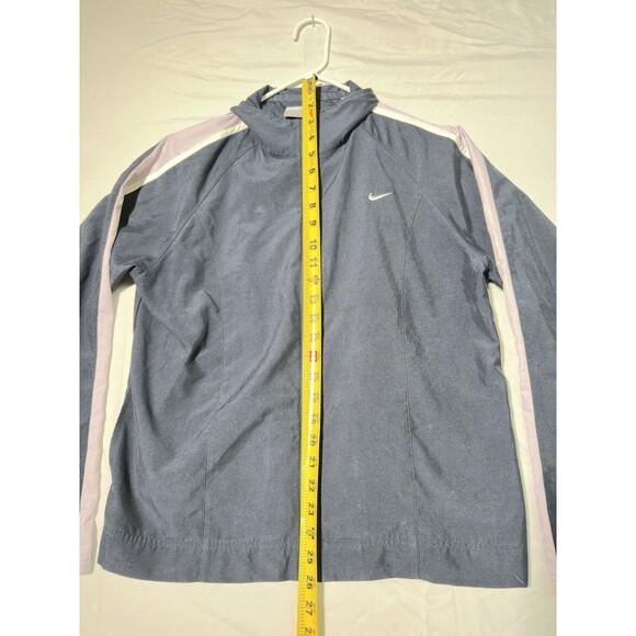 Vintage Nike Jacket Size M Black White Zip Up Track Warm Up Athletic Y2K - Picture 3 of 5